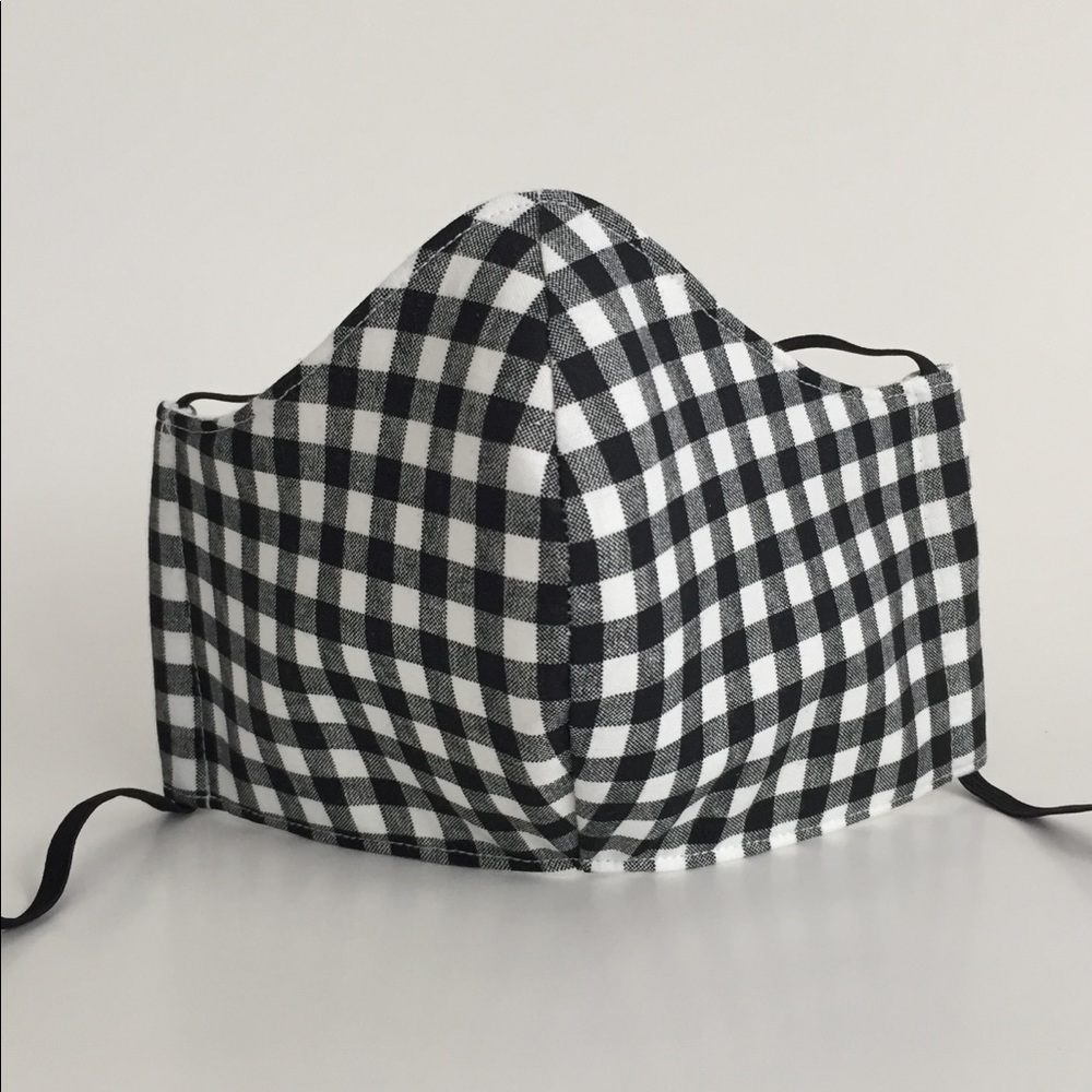 Black & White Checkered Face Mask